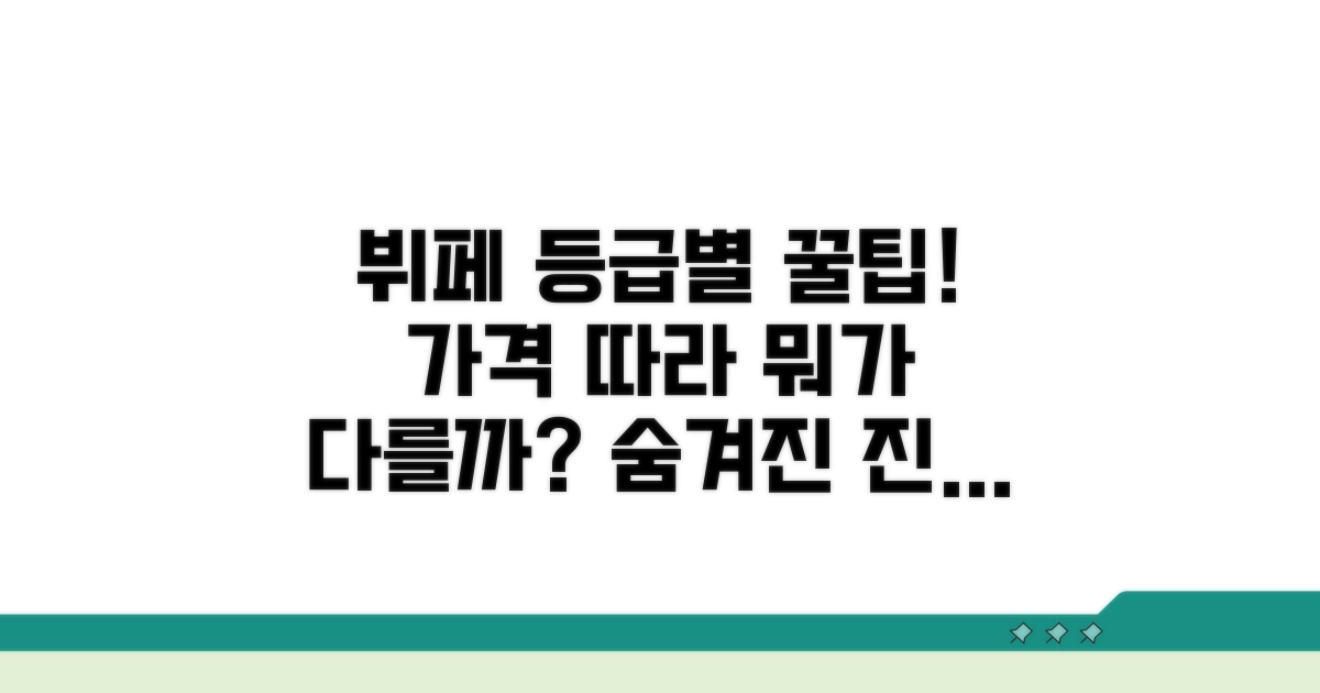 등급별 뷔페, 어떻게 다를까?