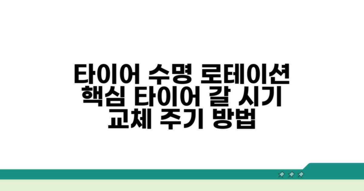 타이어 교환 주기와 로테이션 방법
