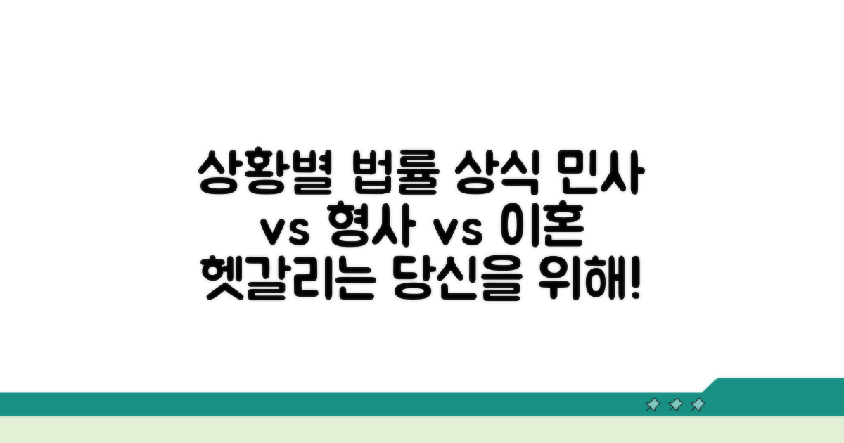 민사, 형사, 이혼 상황별 차이점