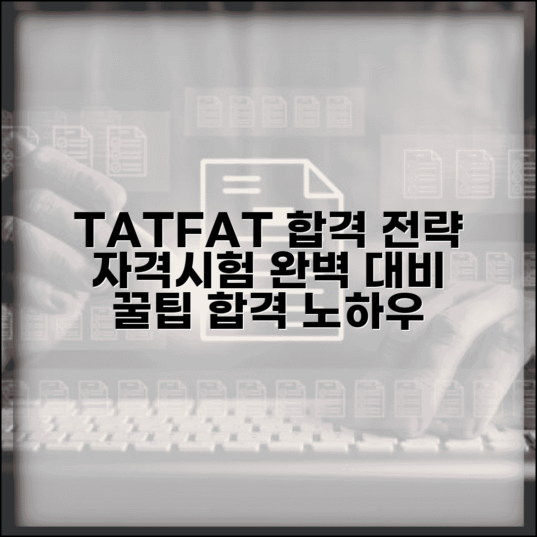 한국세무사회 자격시험 준비 가이드 | TAT/FAT 시험 대비법 | 합격 전략 및 꿀팁