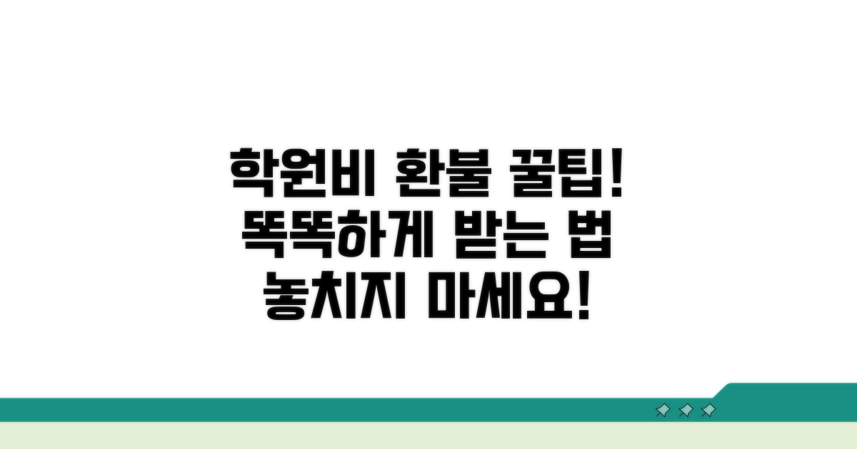 더 똑똑하게 학원비 환불받는 꿀팁