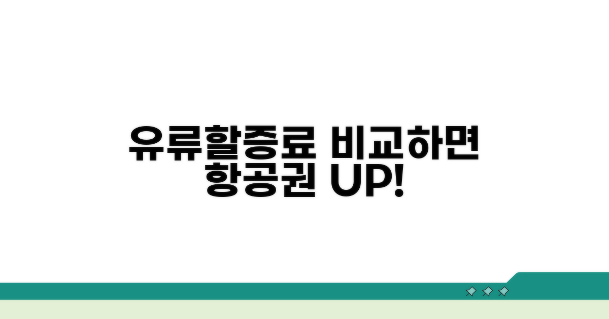 최신 유류할증료 정보와 항공권 비교