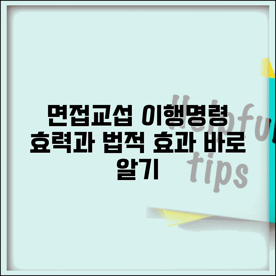 면접교섭 이행명령 효력 | 면접교섭권 이행명령 법적 효과