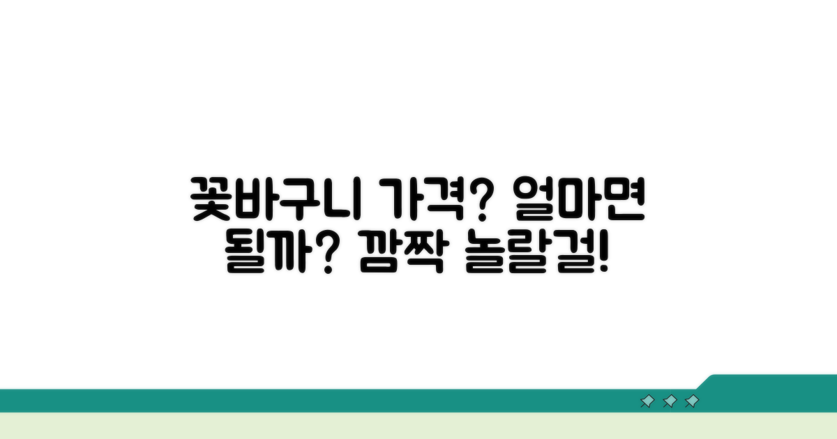 병문안 꽃바구니, 얼마면 될까?