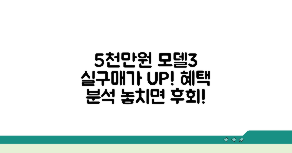 5천만원 모델3, 실구매가 혜택 분석