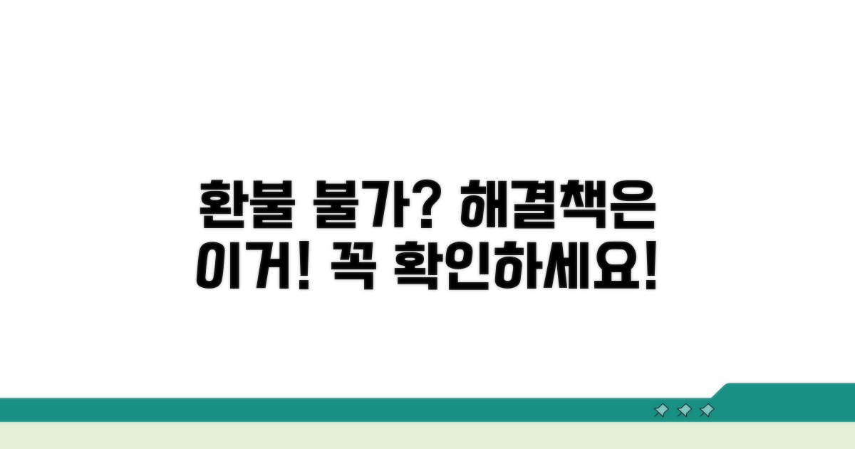 환불 불가 시 대처 방법