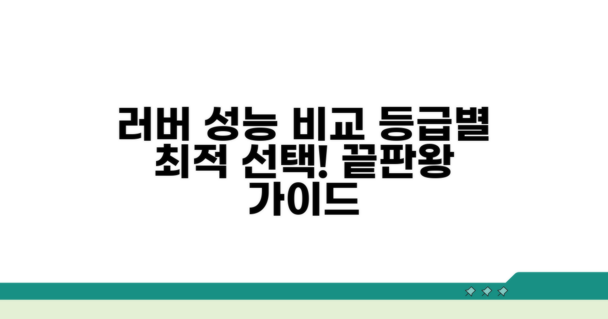 러버 등급별 성능 비교 가이드