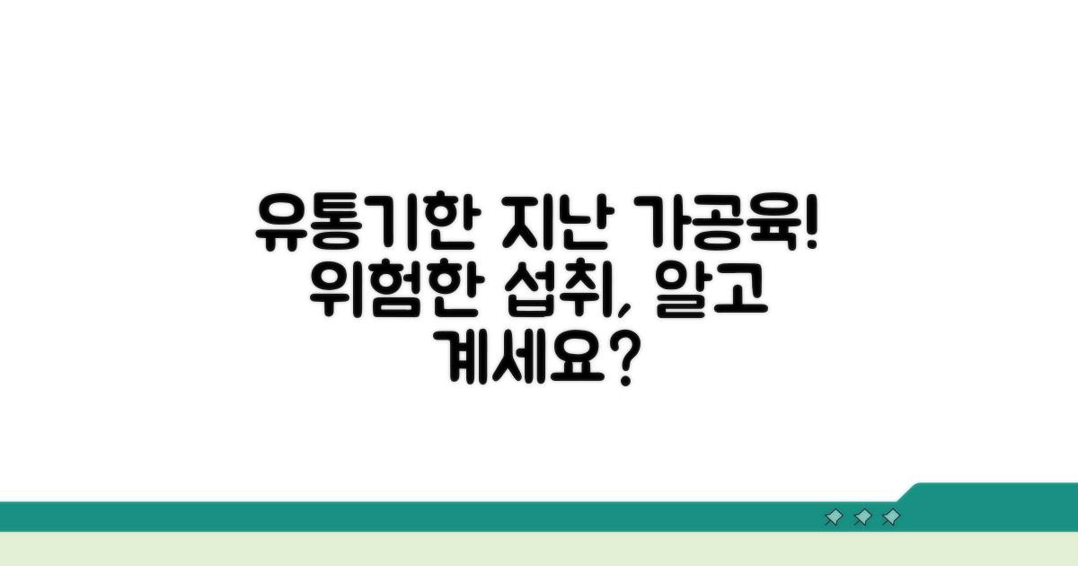 가공육 섭취, 유통기한 지난 후 위험 분석