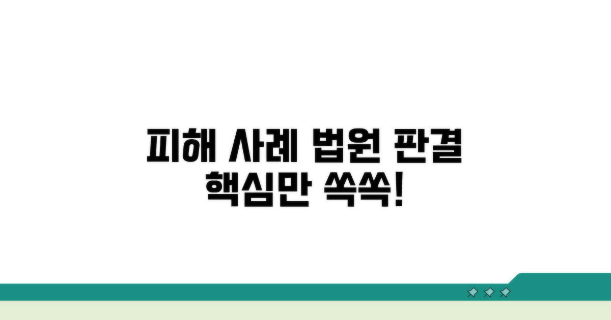 피해 사례와 법원 판결 핵심