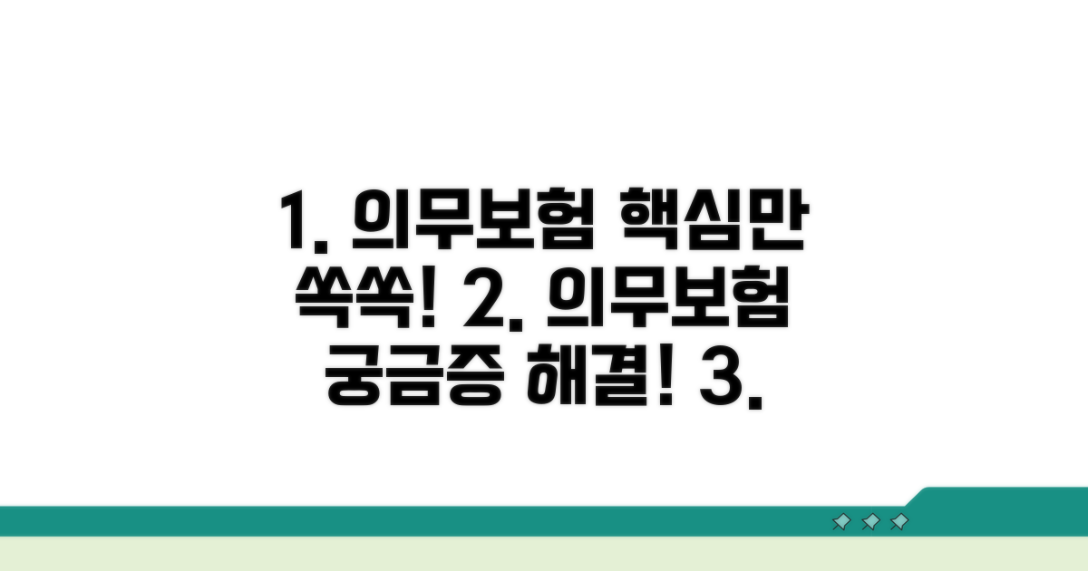 의무보험 내용 완전 파헤치기