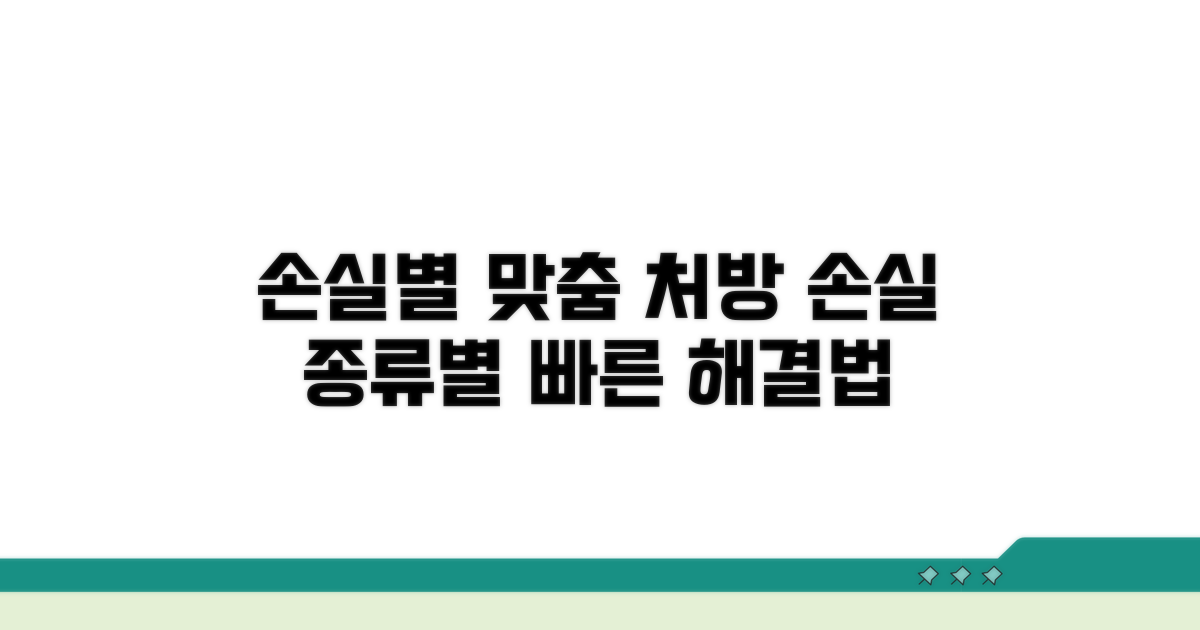 손실 정도별 맞춤 대처법