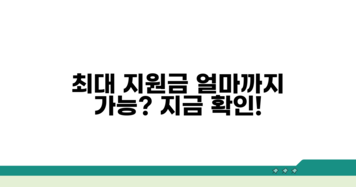 최대 지원금액, 얼만지 궁금하시죠?