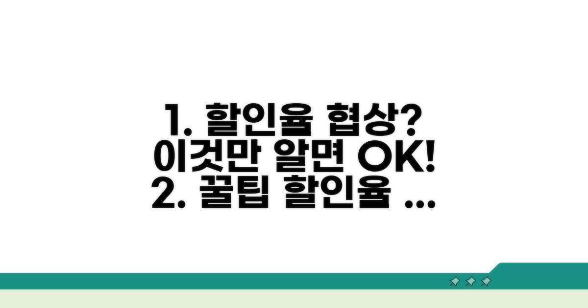 현실적인 할인율 협상 방법