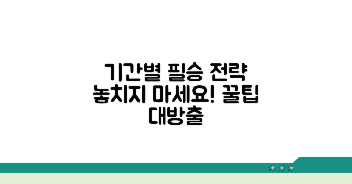기간별 대응 전략과 팁