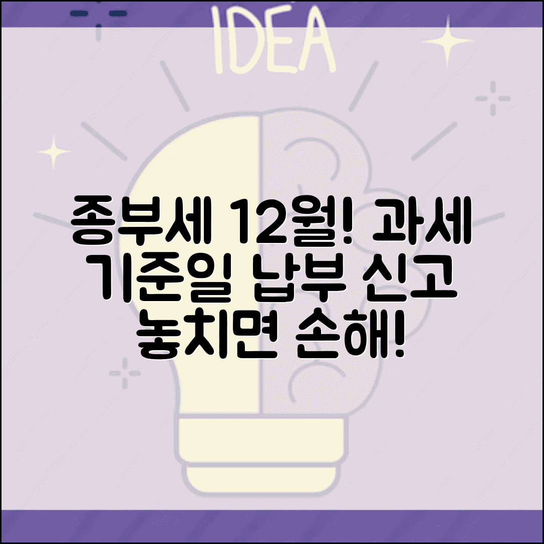 종합부동산세 과세 기준일 납부 | 종부세 신고 기간 12월