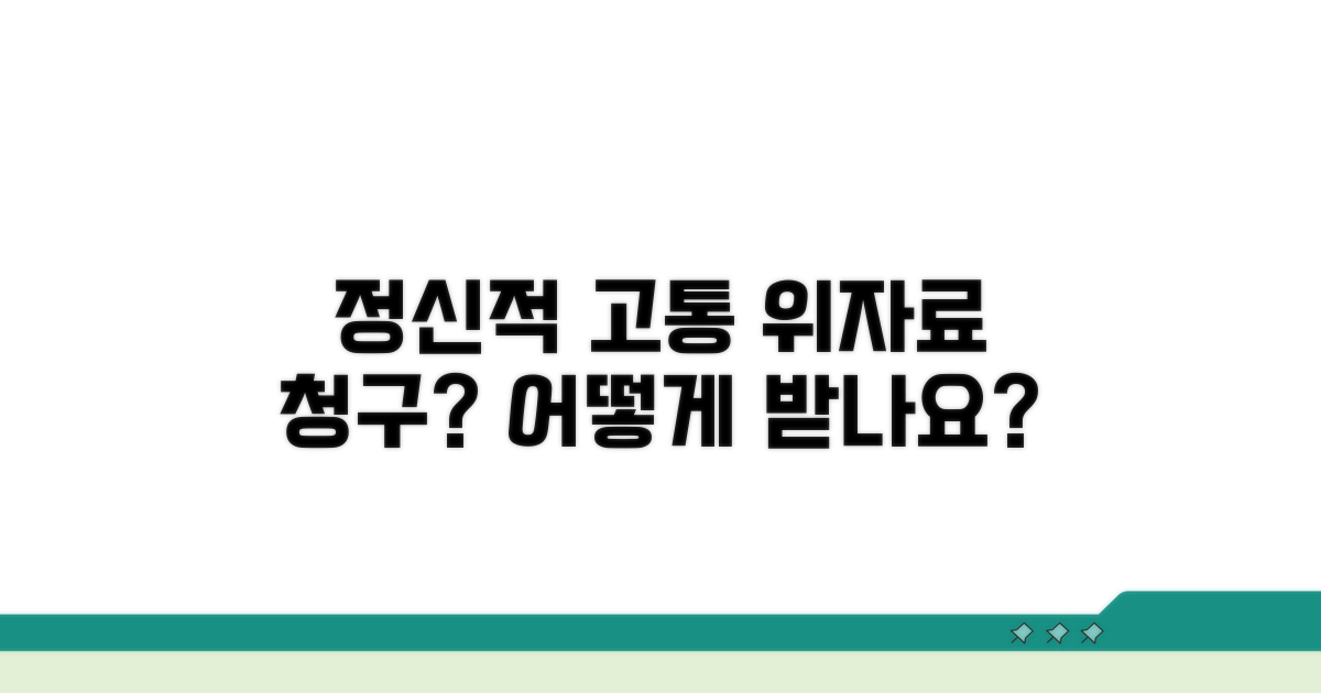 정신적 고통, 위자료는 어떻게?