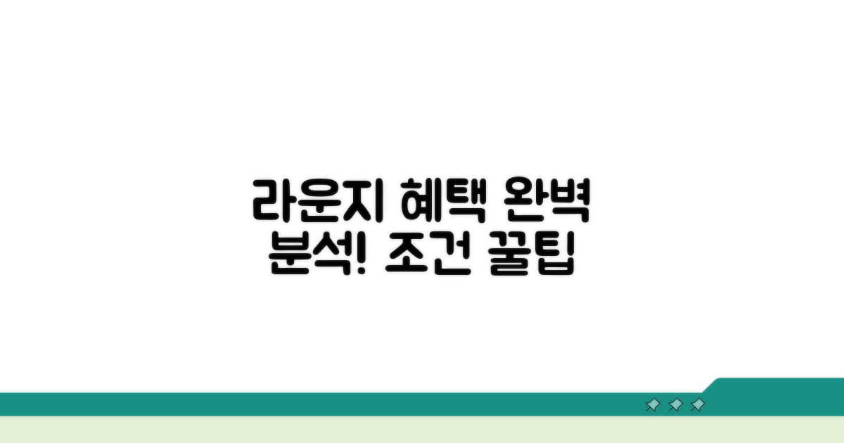 라운지 이용 조건과 혜택 상세 분석