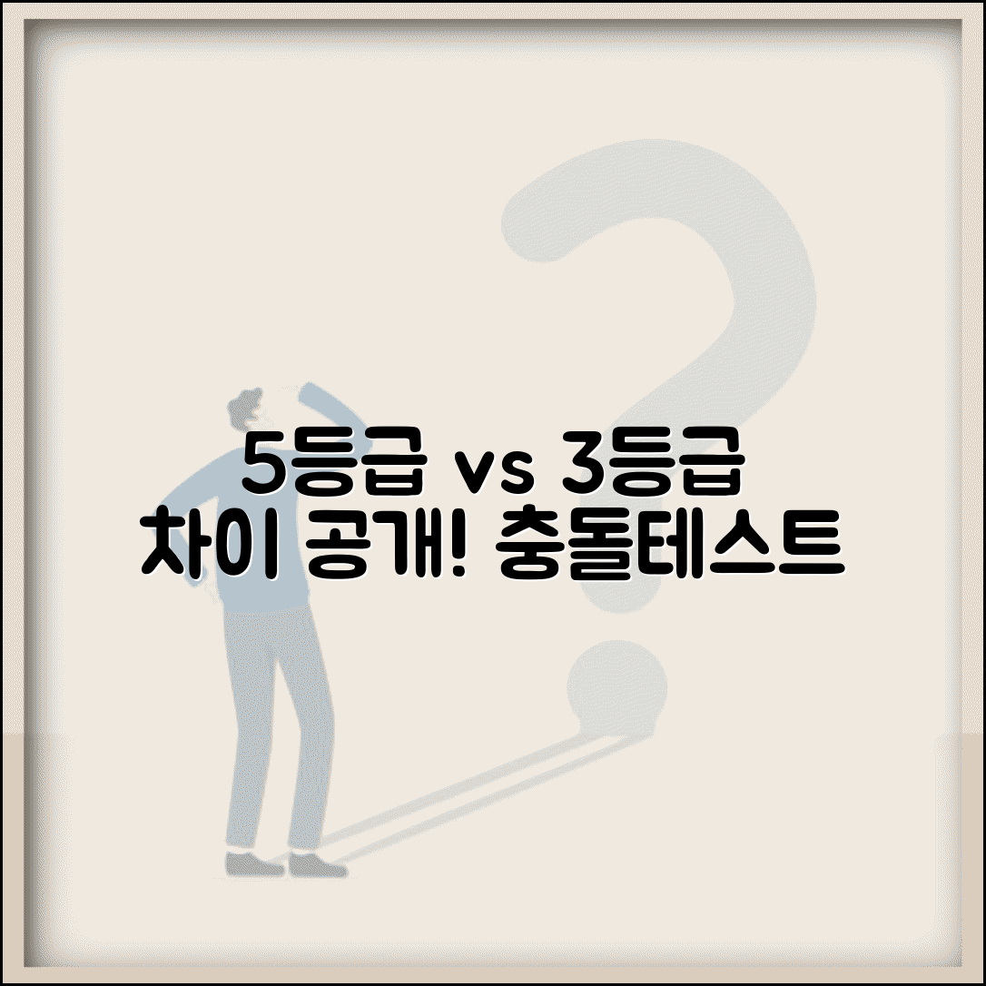 자동차 안전도 5등급 vs 3등급 실제 차이 | 충돌테스트 점수 차이의 의미