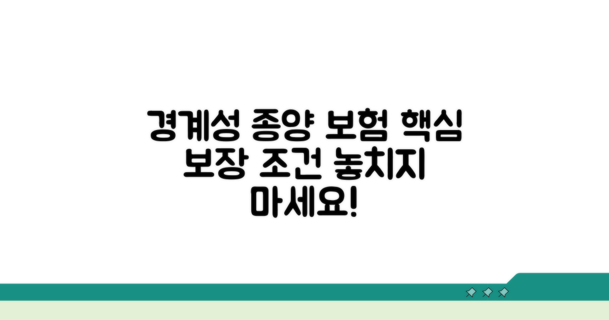 경계성 종양 보험 보장 조건