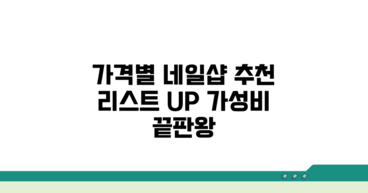 가격별 추천 네일샵 리스트