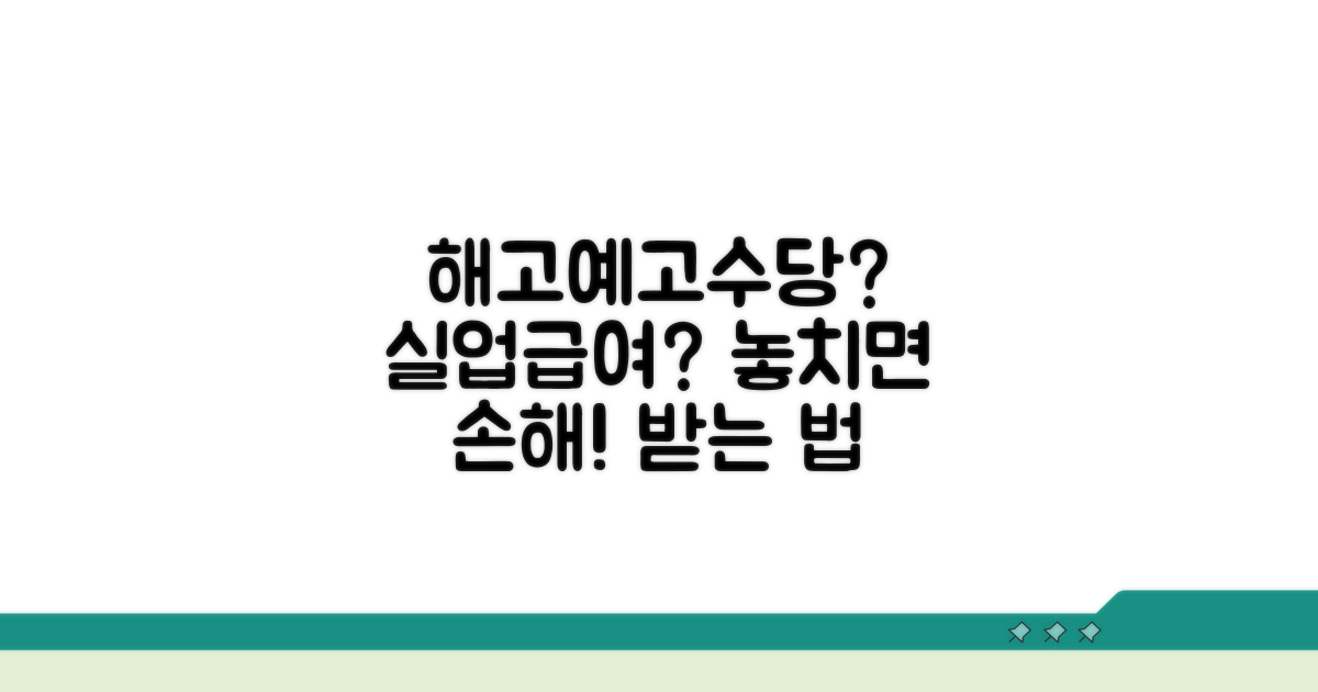 해고예고수당과 실업급여 연계 안내