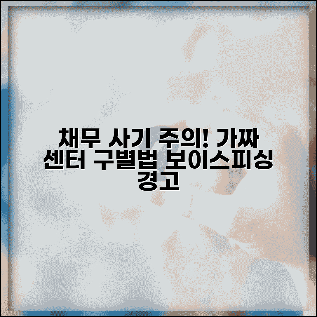 채무조정지원센터 보이스피싱 | 사기 주의사항 | 가짜 센터 구별법