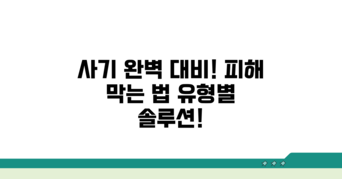 사기 유형별 대처 방법