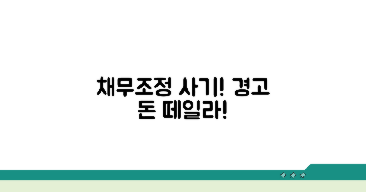채무조정 사기 주의보 발령
