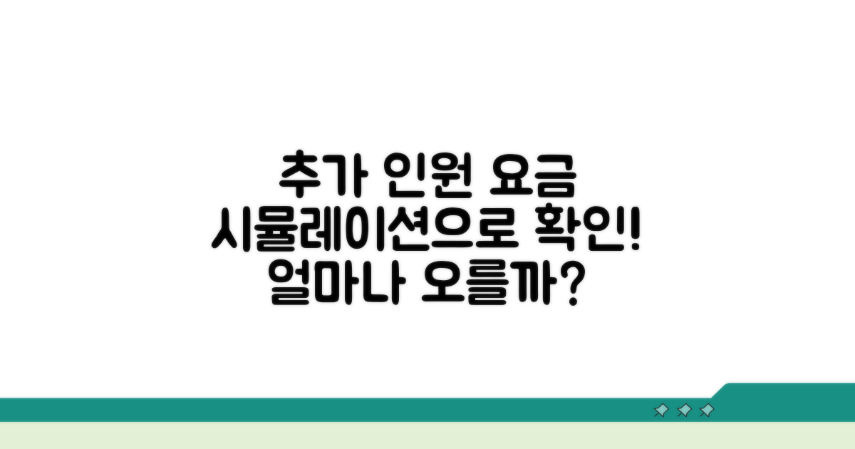 추가 인원 요금 변동 시뮬레이션