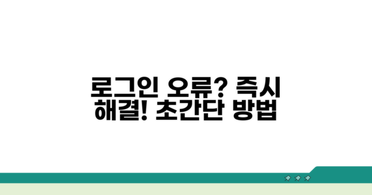 로그인 오류, 지금 바로 해결하기