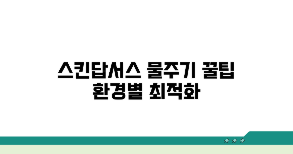 스킨답서스 생육 환경별 물주기 꿀팁