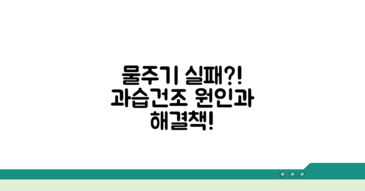 과습, 건조! 물주기 실패 원인과 대처법