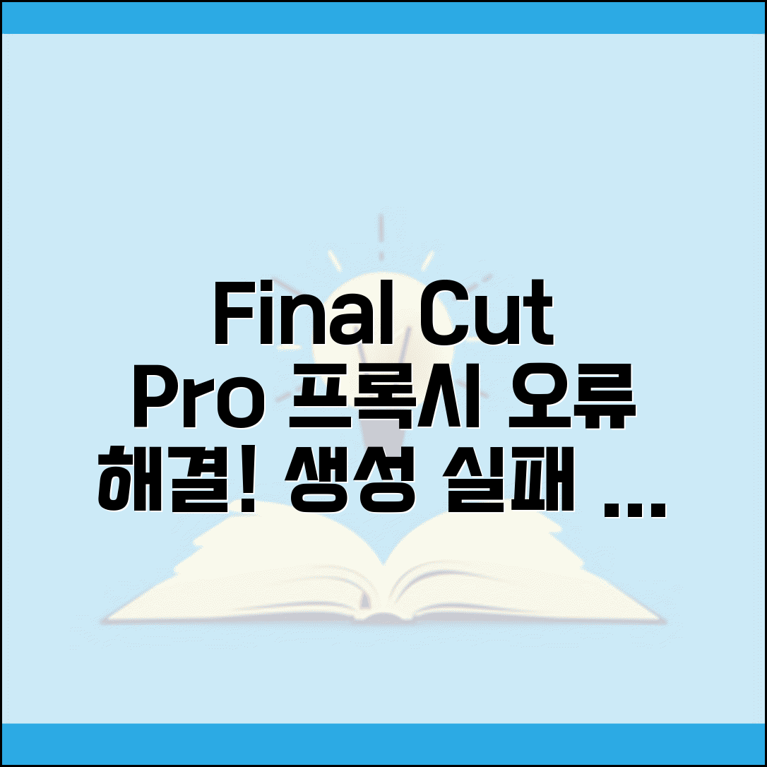 Final Cut Pro 프록시 미디어 오류 해결법 | 파이널컷 프록시 생성 실패 원인 및 방법 총정리