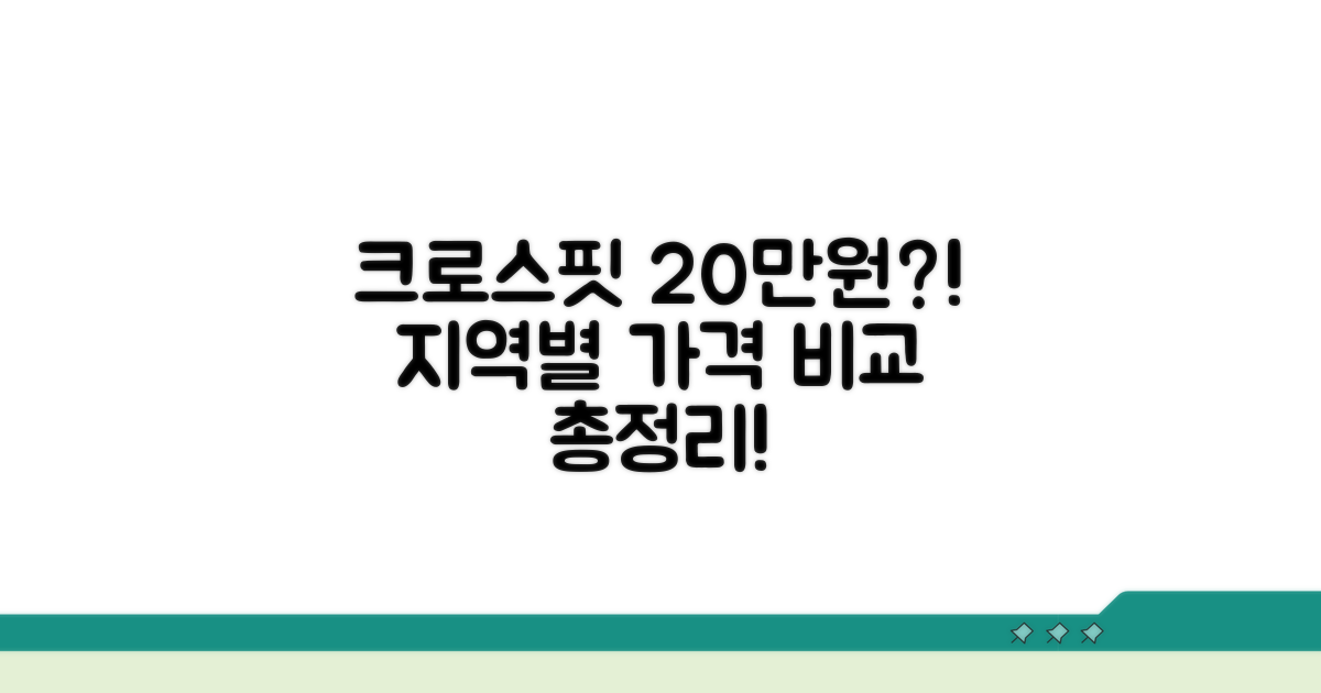 크로스핏 회원권 20만원, 지역별 가격 비교