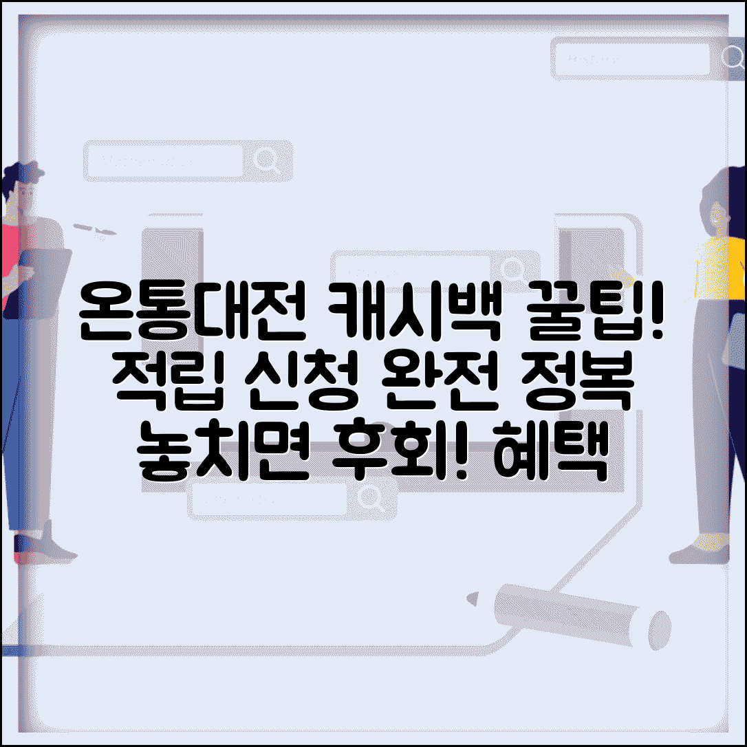 온통대전 캐시백 혜택 | 사용액 적립 인센티브 활용법 및 신청 자격 총정리