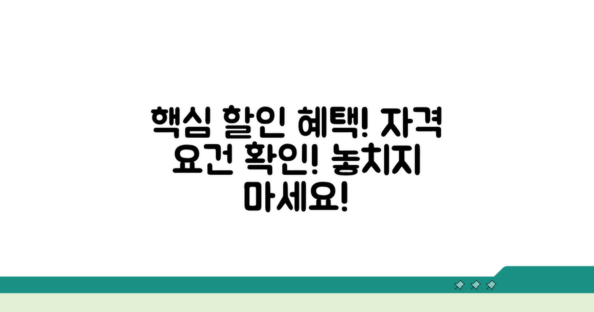 핵심 할인 조건과 자격 알아보기