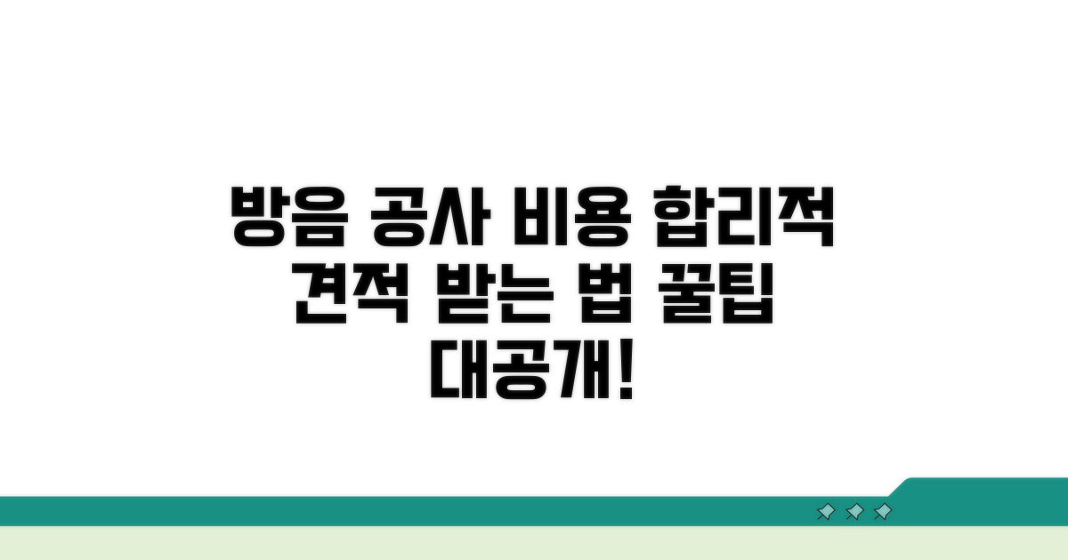 방음 공사 비용, 견적 어떻게 받을까?
