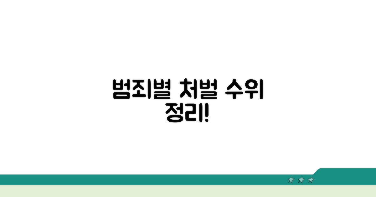 범죄 종류별 처벌 수위