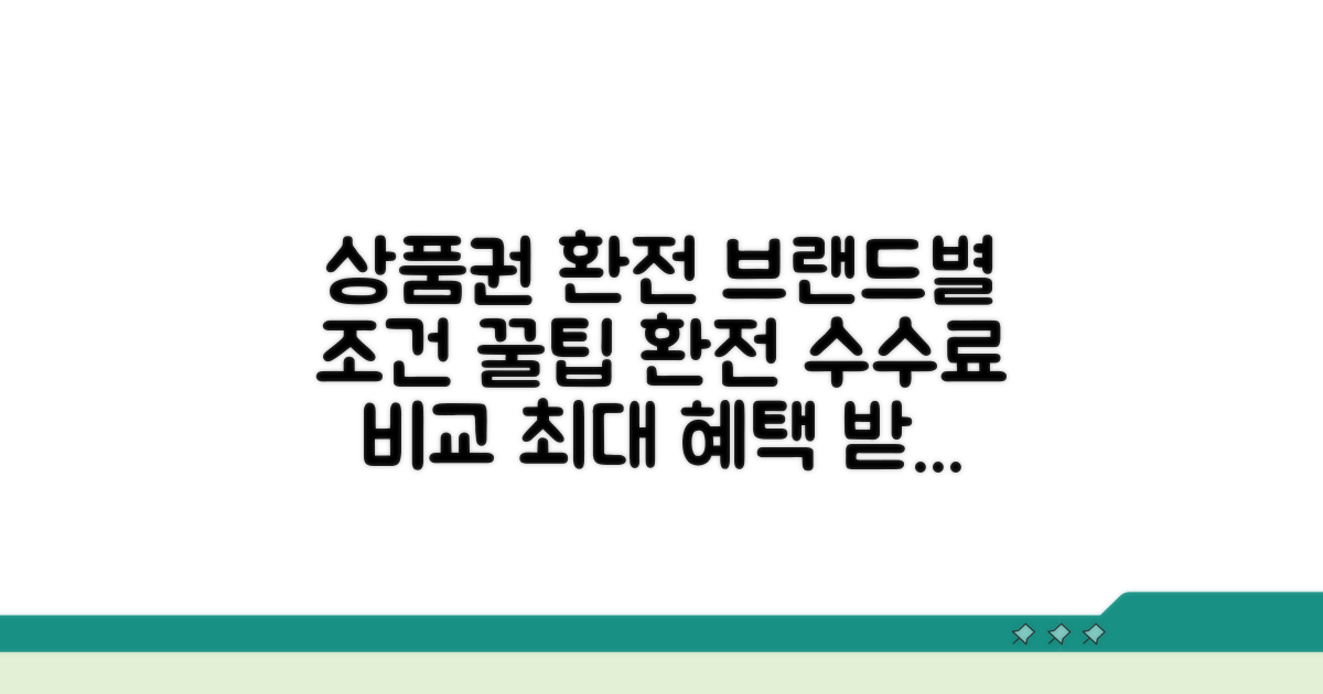 브랜드별 상품권 환전 조건 비교