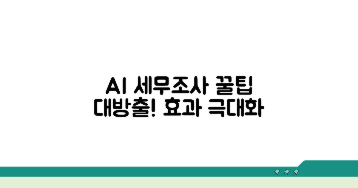 AI 세무조사 효과 극대화 꿀팁