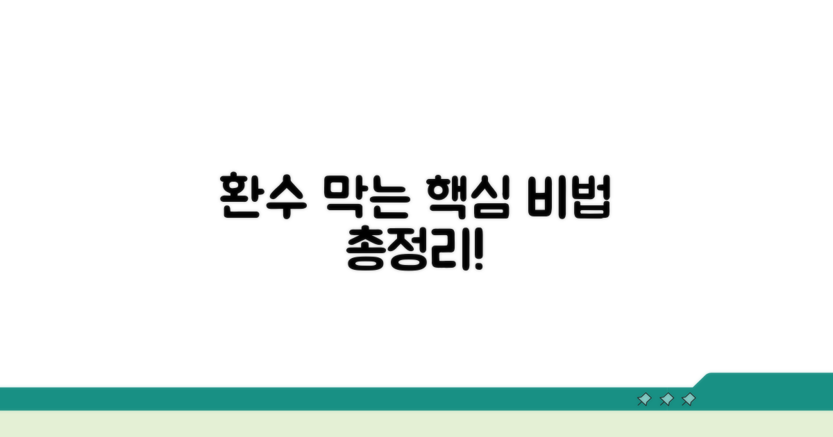 환수 막는 핵심 예방법 총정리