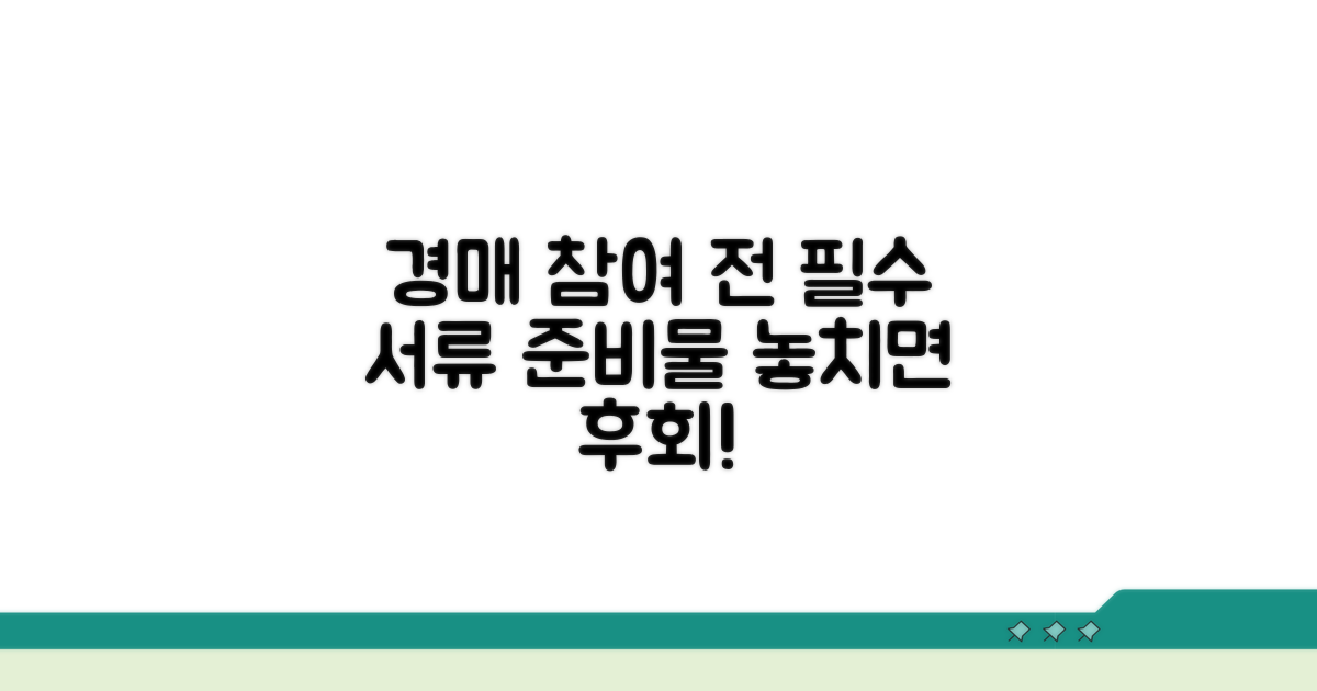 경매 참여 전 필수 확인 서류와 준비물