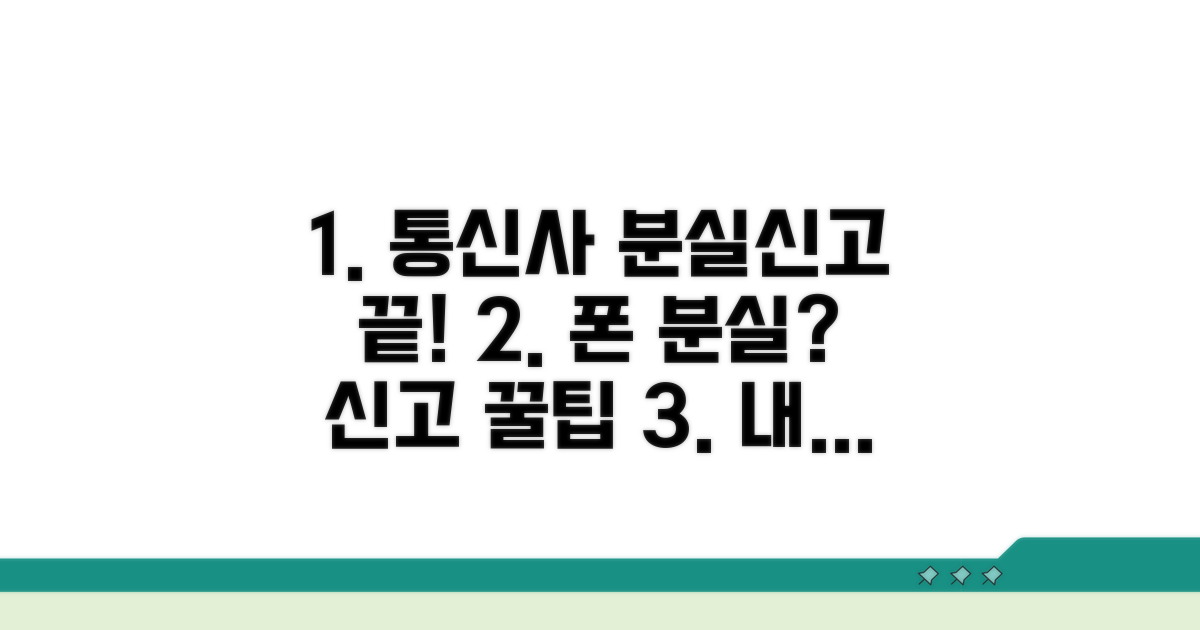 통신사별 분실 신고, 이것만 알면 끝!
