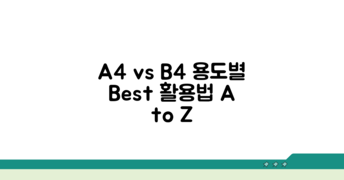 A4 B4, 용도별 최적 활용법