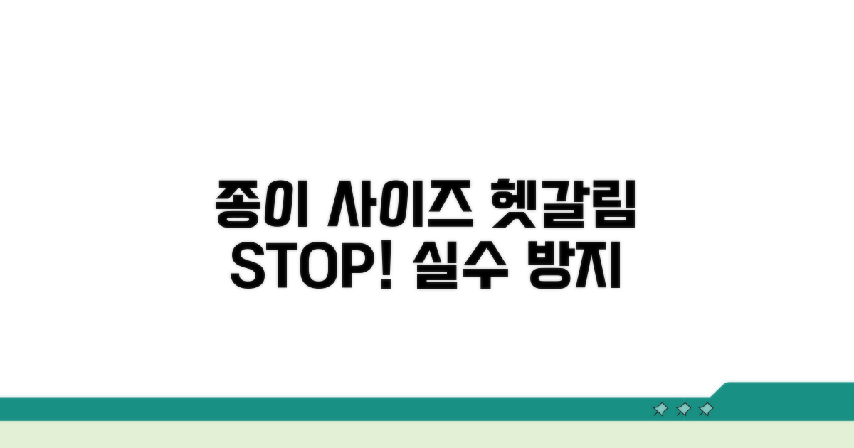 종이 사이즈, 헷갈리는 실수 방지