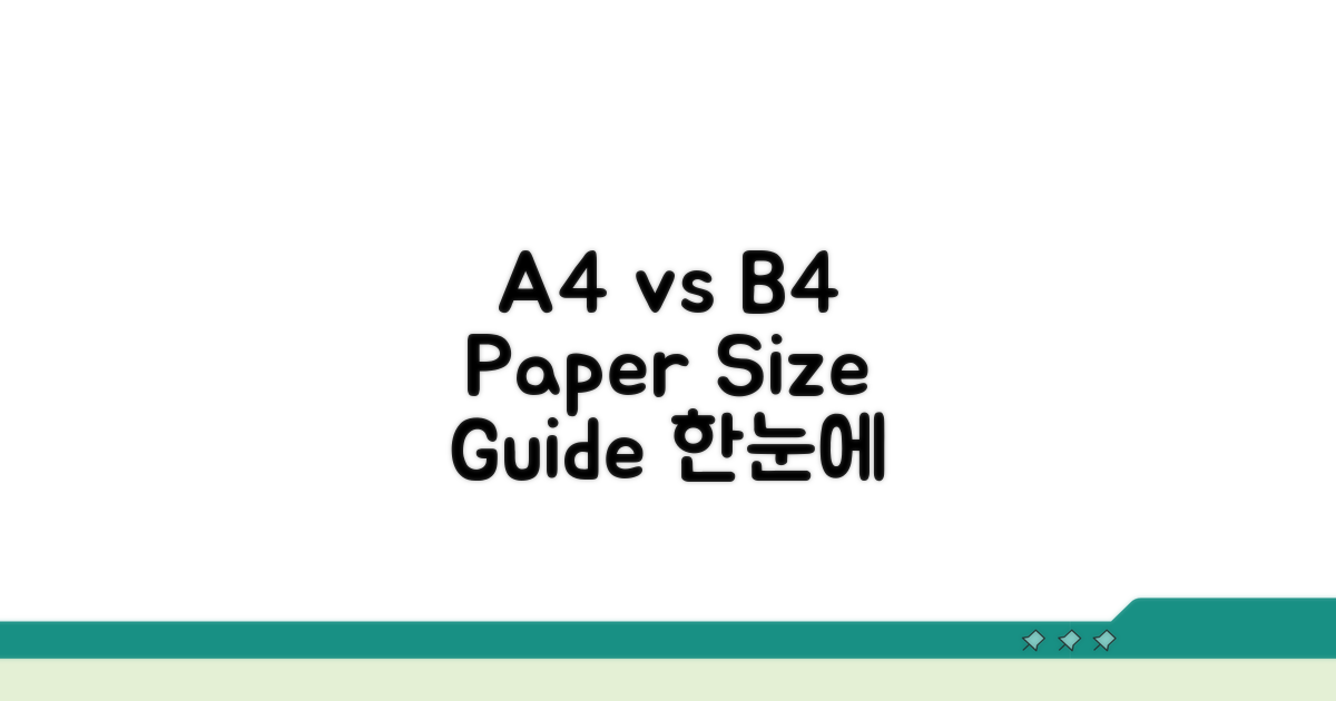 A4 B4 종이 규격, 한눈에 비교
