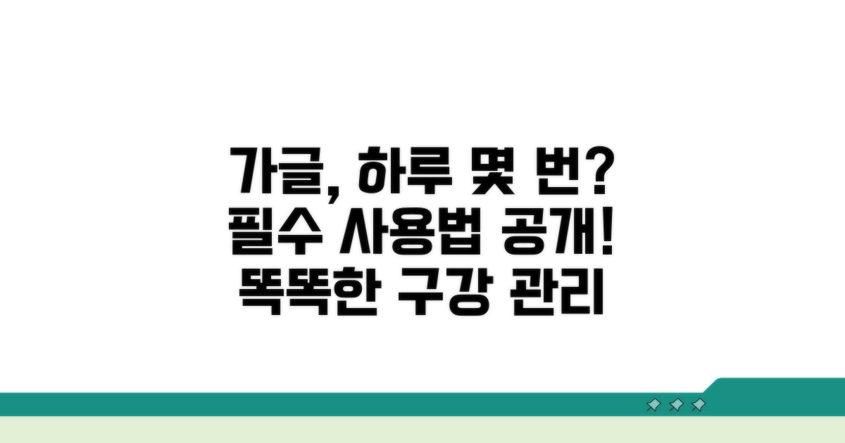 하루 몇 번? 가글 사용량 알아보기