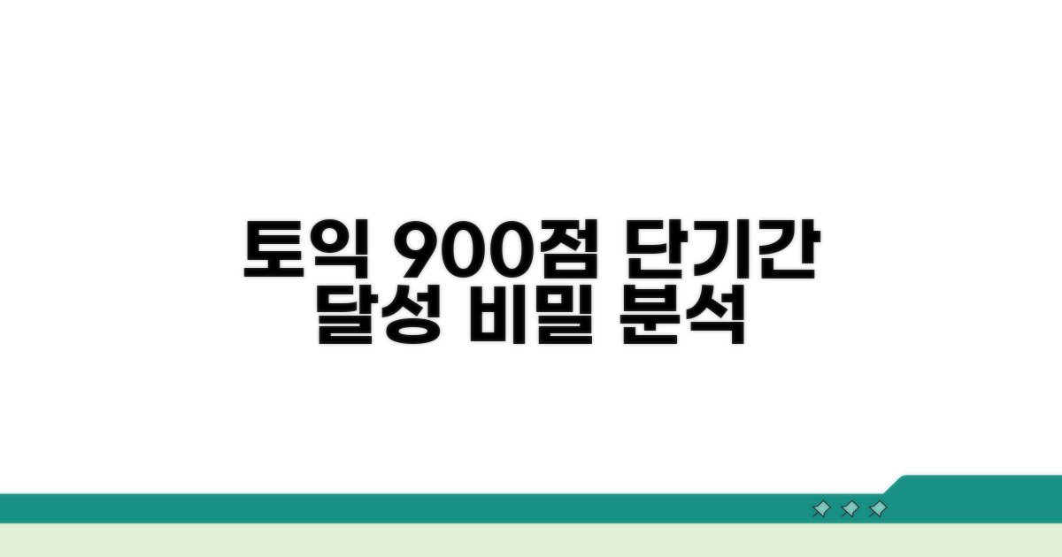 토익 900점 목표 기간 분석