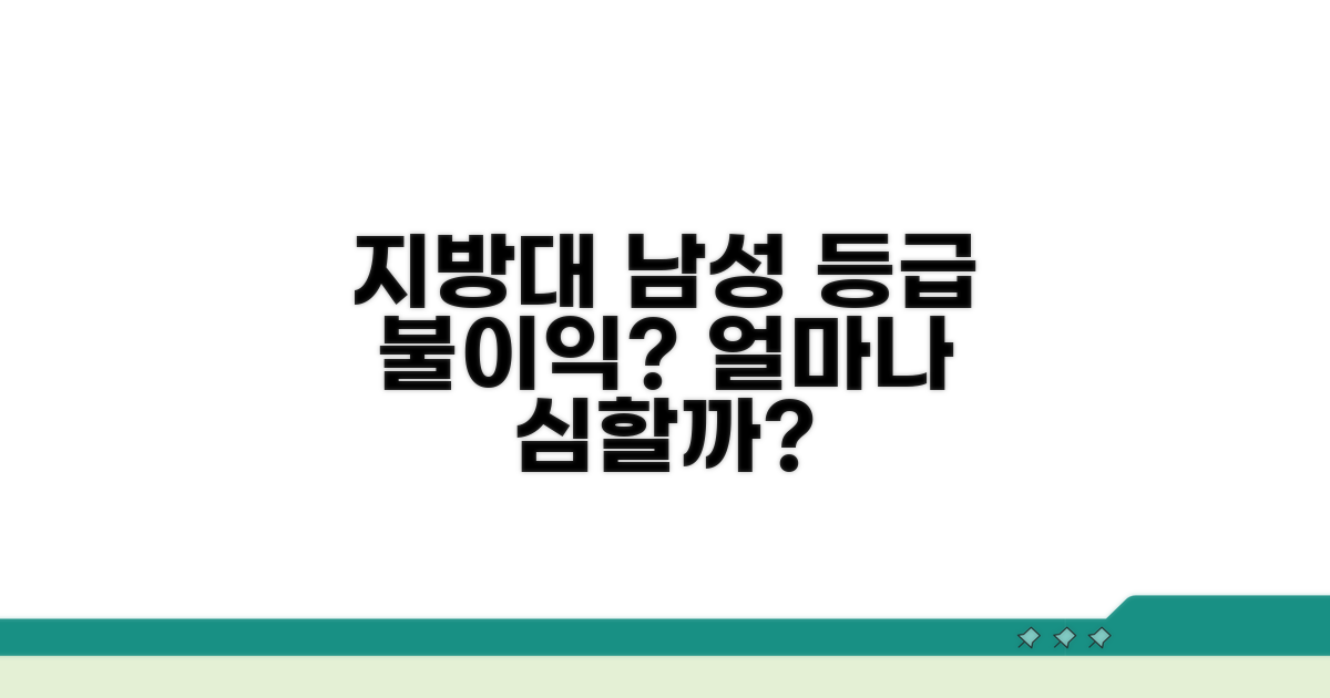 지방대 남성, 등급 불이익과 정도