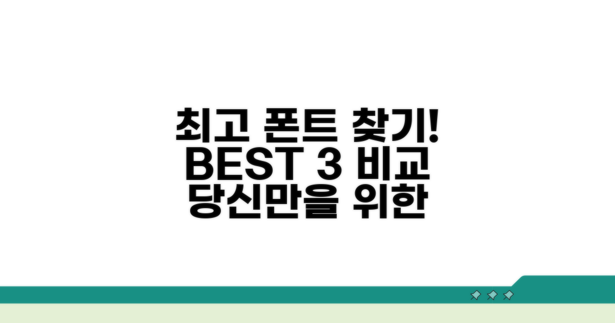 추천 폰트 찾기 서비스 3가지 비교